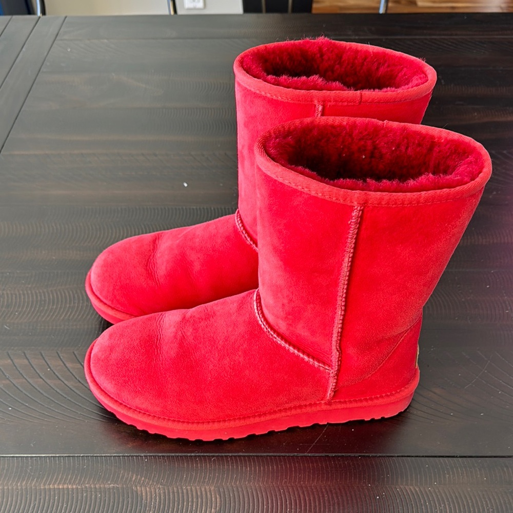 Red Ugg boots size 10
